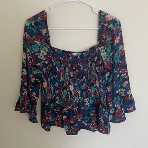 Floral Vestique Blouse